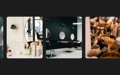 Gallery block of a beauty salon site