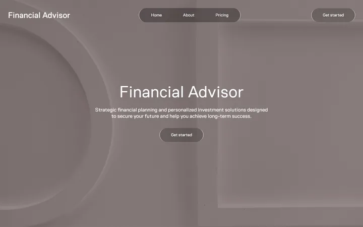 Strona doradcy finansowego stworzona w Mobirise